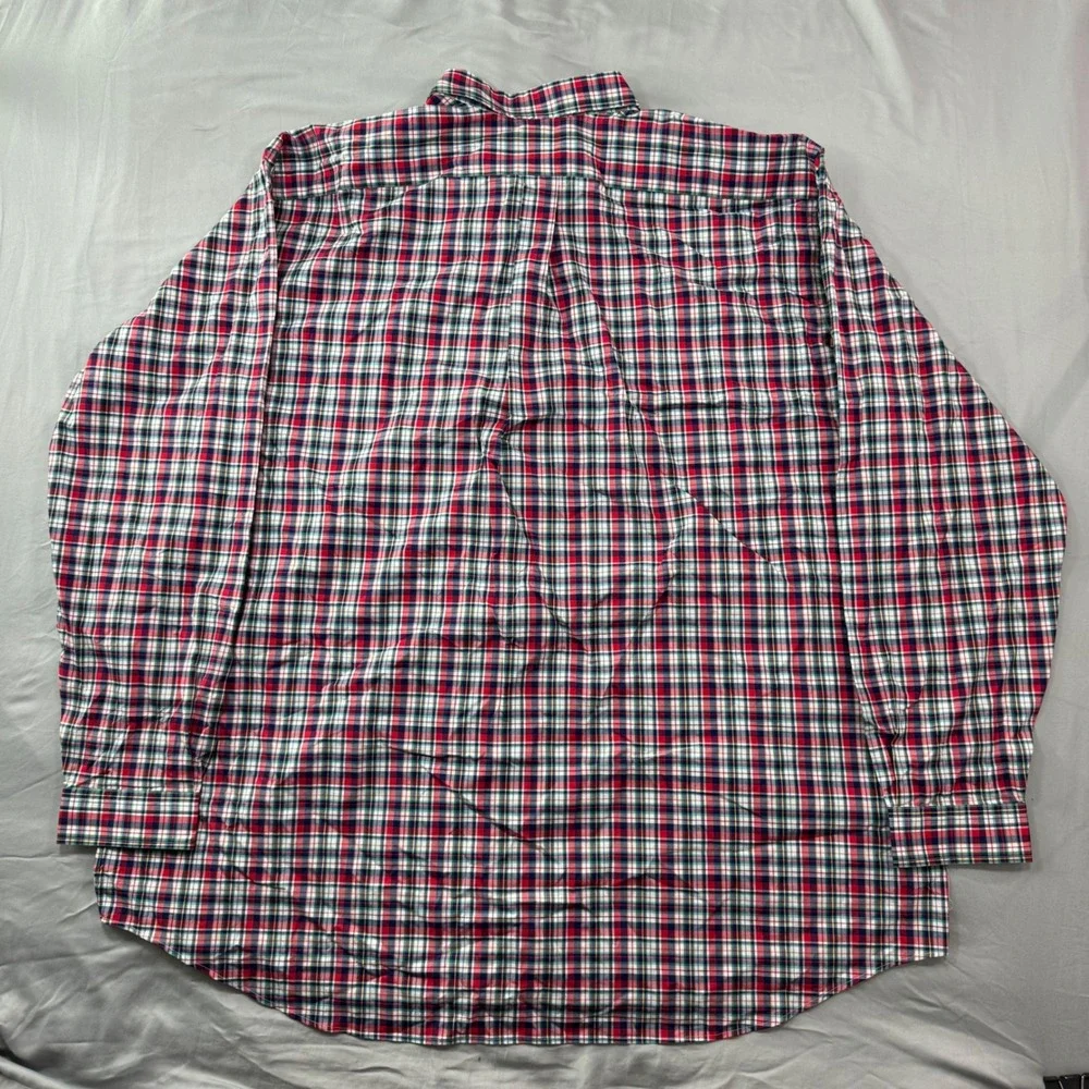 NWT Polo Ralph Lauren Mens 4XLT Plaid Button Down Shirt Red Cotton‎ Stretch $110